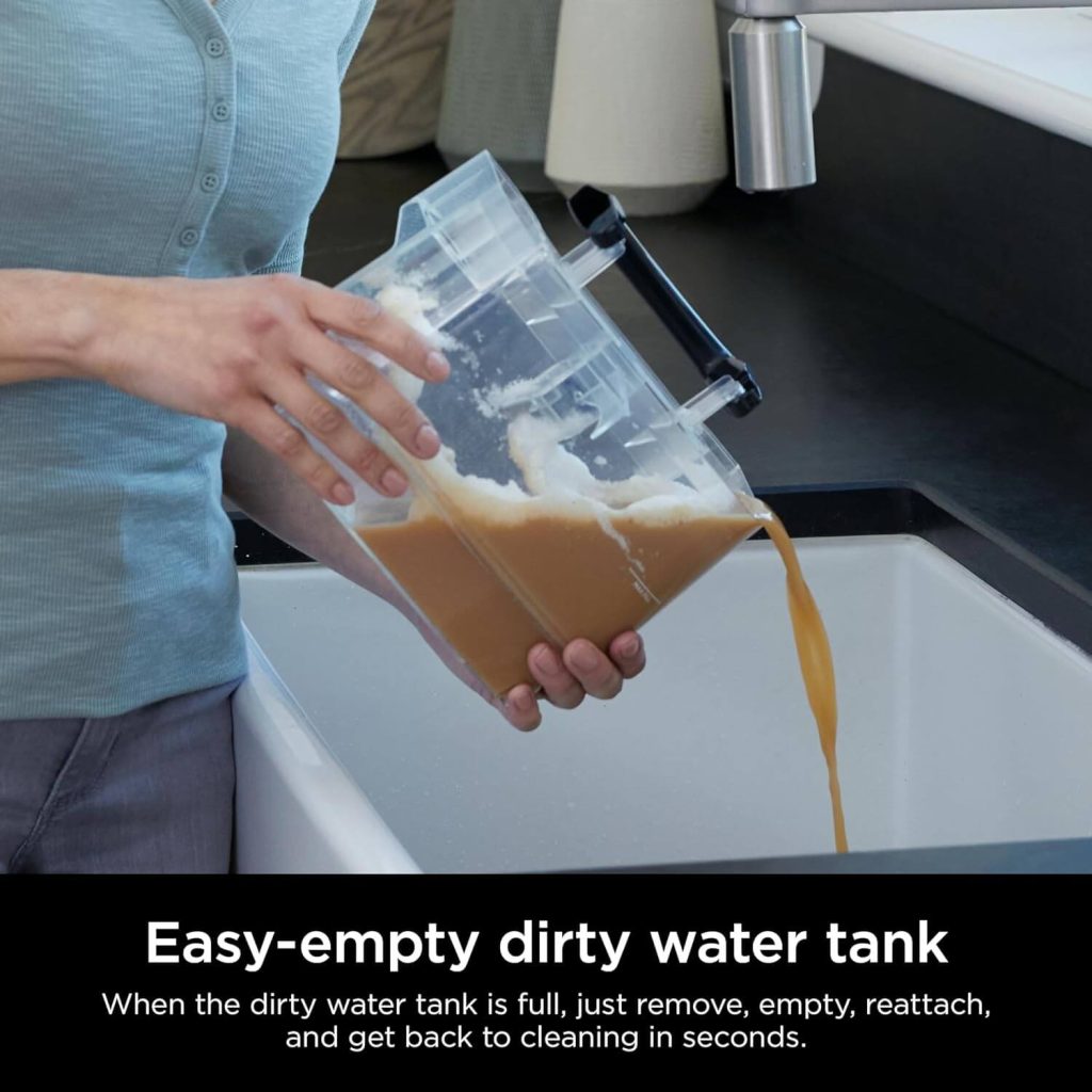 Easy-empty dirty water tank